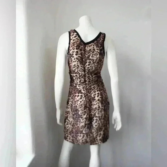 Isabel Marant Silk Tank Mini Dress Leopard Print Ruched Jafney 1 XS S Brown Slip - Picture 6 of 14